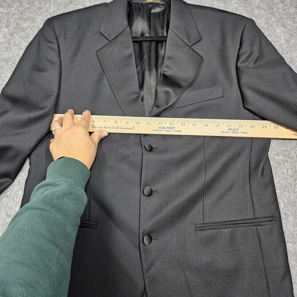 Issimo Blazer Men's 40 S Black 100% Wool‎ Tuxedo Suit Jacket Career Formal Italy
